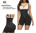 Slimming High-Waist Shapewear Shorts - Firm Tummy & Booty Enhancement Nylon & Elastane Blend with Contouring Lace Accents