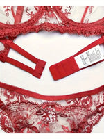 2-piece sexy lingerie set for women: red and green temptation, thong. Green lingerie set, very pleasant