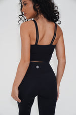 I Am Confident Black Cropped Tank