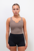 I Am Self Love Ribbed Quick-Dry Butter Taupe Tank test