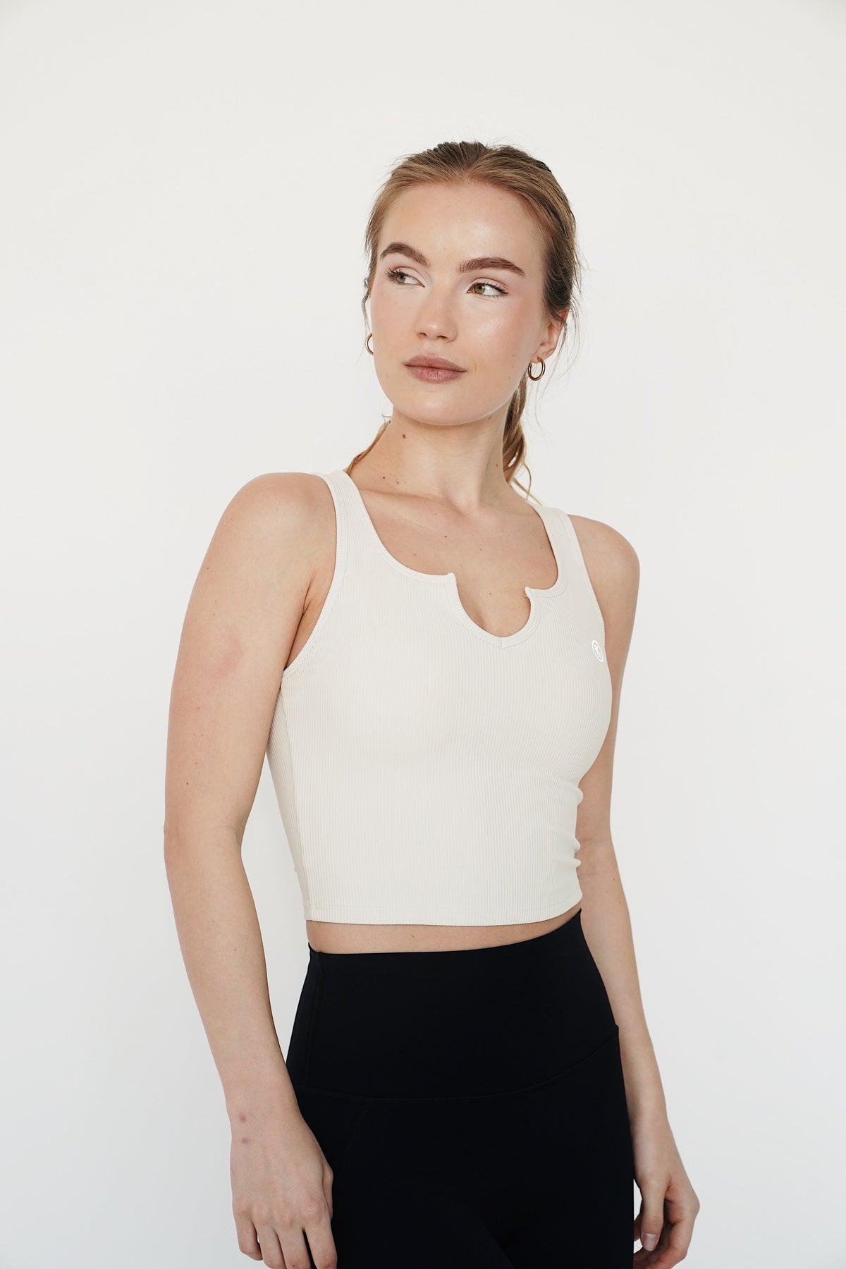 I Am Self Love Ribbed Quick-Dry Butter Ivory Tank