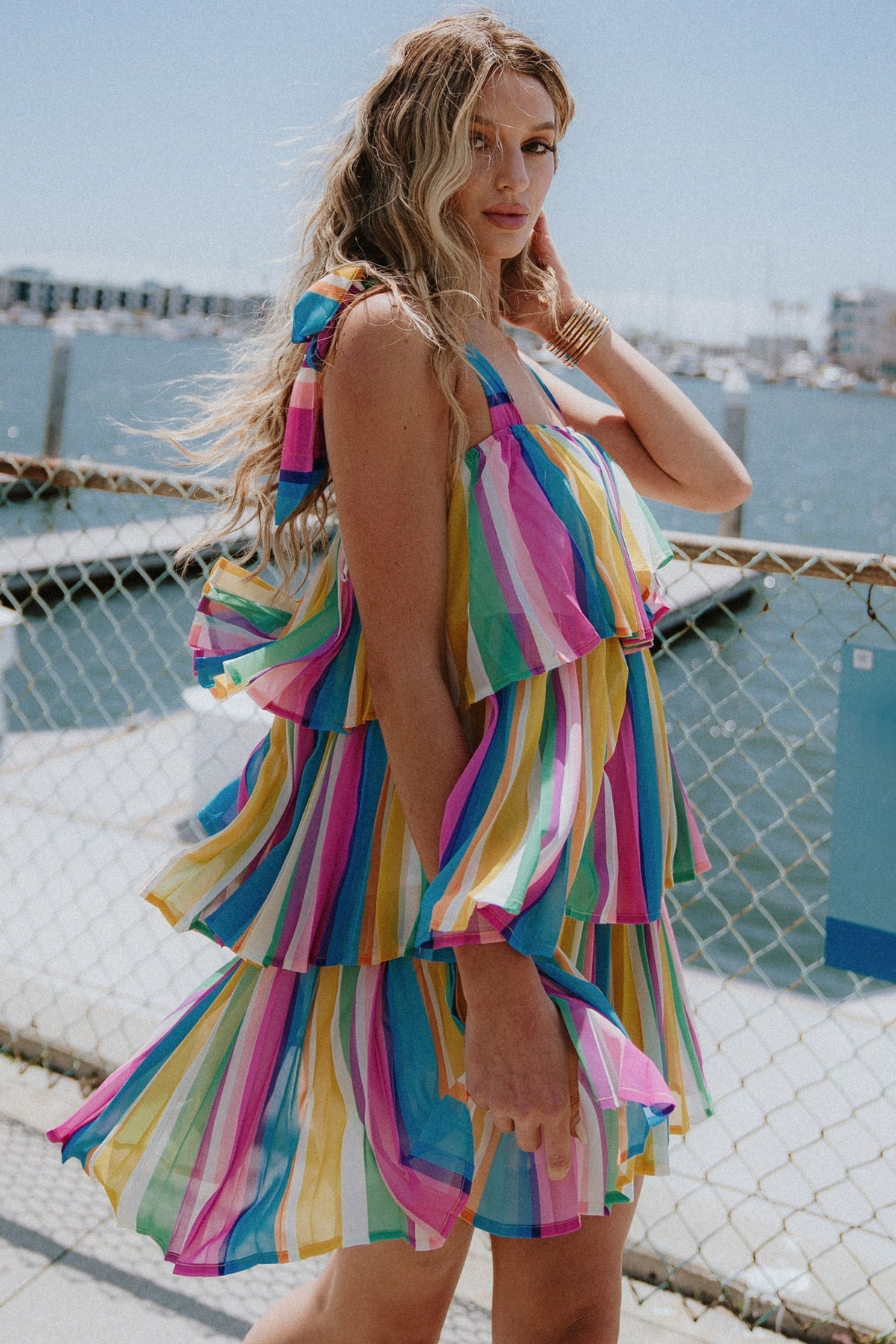 PROPER PARADISE WOVEN MINI DRESS