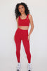 I am Beautifully Radiant Quick Dry Red Yoga Legging test