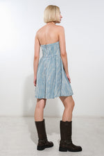 DELIGHTFULLY DAINTY DENIM MINI DRESS