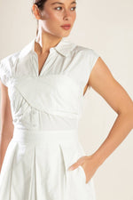 DREAMY IMPRESSION WOVEN MIDI DRESS