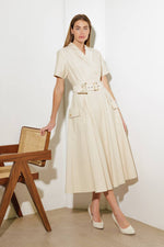 LOST IN THE STARS WOVEN MIDI DRESS