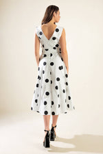 ECHOING FJORD WOVEN MIDI DRESS