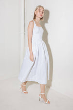 CATCH THE SUN IN WHITEWOVEN MIDI DRESS