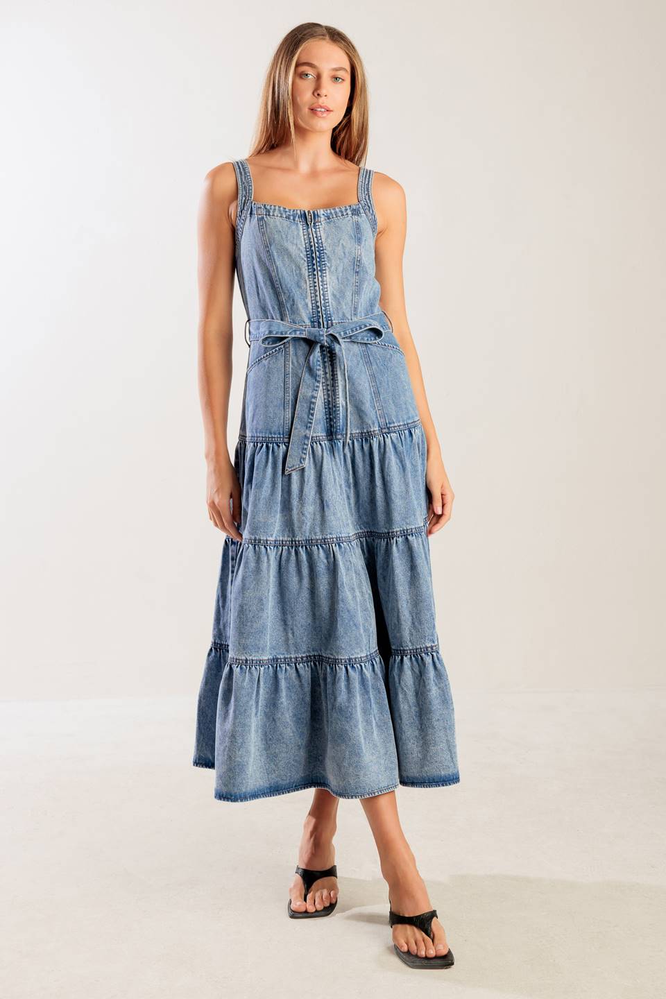 SUNSHINE STATE OF MIND INDIGO DENIM DRESS