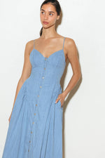 BLUEBELL BREEZE LIGHTWEIGHT DENIM MIDI DRESS