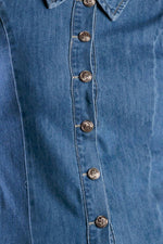 WHERE I WANT TO BE DENIM MINI DRESS