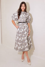 TIME AFTER TIME WOVEN MIDI DRESS