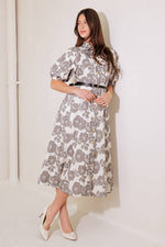 TIME AFTER TIME WOVEN MIDI DRESS