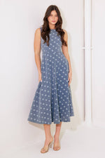 TOO SWEET TO ME DENIM MIDI DRESS