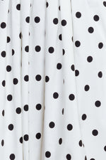 MONROE DOT WHITE WOVEN MIDI DRESS