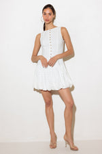 AT FIRST GLANCE WOVEN MINI DRESS