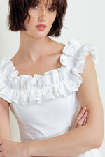 SWEETHEART TIERED ROMANCE WOVEN MIDI DRESS