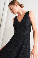 FEMME FATALE JACQUARD WOVEN MIDI DRESS