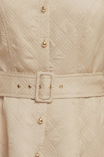 NEUTRAL CHIC WOVEN MIDI DRESS