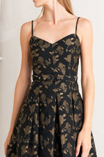 GARDEN OPERA WOVEN MIDI DRESS