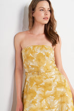 VERA BLOOM JACQUARD MIDI DRESS