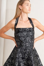 MYSTIC HOUR WOVEN JACQUARD MINI DRESS