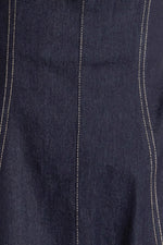 RAW ELEGANCE DENIM MIDI DRESS