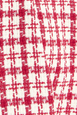 CHERRY CHECK TWEED MINI DRESS