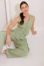 DRIFTING CURRENTS OLIVE WOVEN VEST