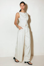 COFFEE RUN STRIPED WOVEN VEST