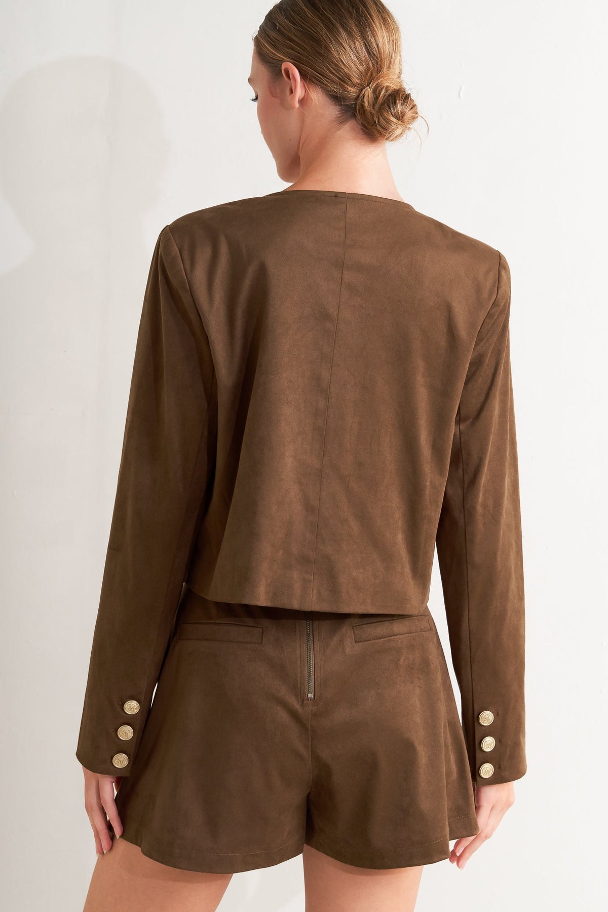 HERITAGE UTILITY FAUX SUEDE JACKET