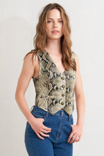 GLAM VENOM FAUX LEATHER VEST