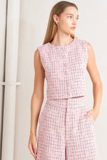 ROSÉ EDGE ENSEMBLE TWEED VEST