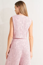 ROSÉ EDGE ENSEMBLE TWEED VEST