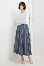 BEHIND THE GRIN WOVEN MIDI SKIRT