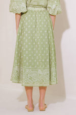 THE MORE THE MERRIER WOVEN FULL MIDI SKIRT