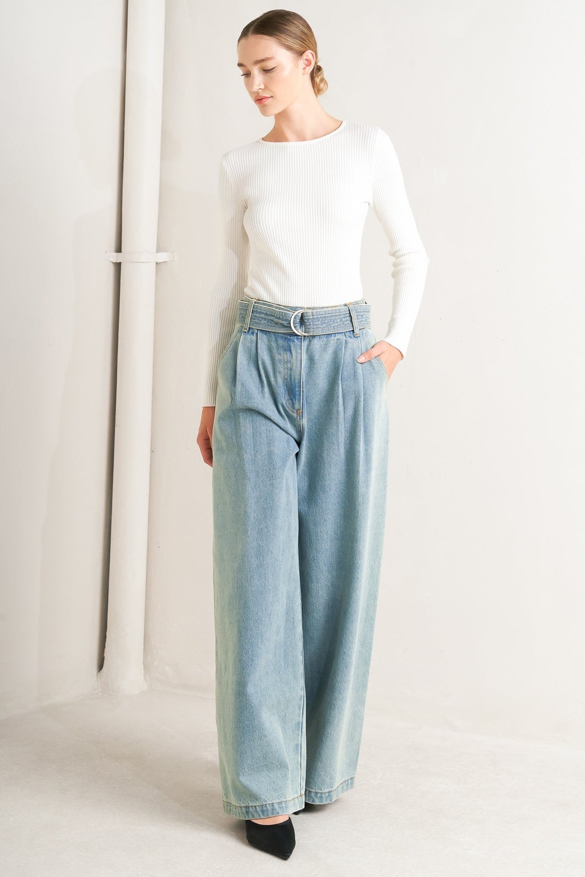 THINK OF ME DENIM PANTS