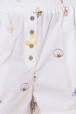 AFTER HOURS WHITE WOVEN SHORTS