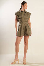 HEART OF A WOMAN WOVEN ROMPER