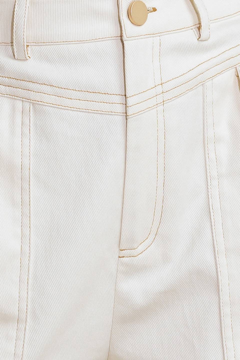 SIMPLY MINE CREAM WOVEN SHORT