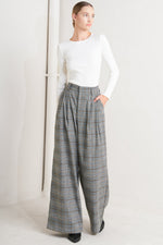 NEW AGE WOVEN PLAID PANTS