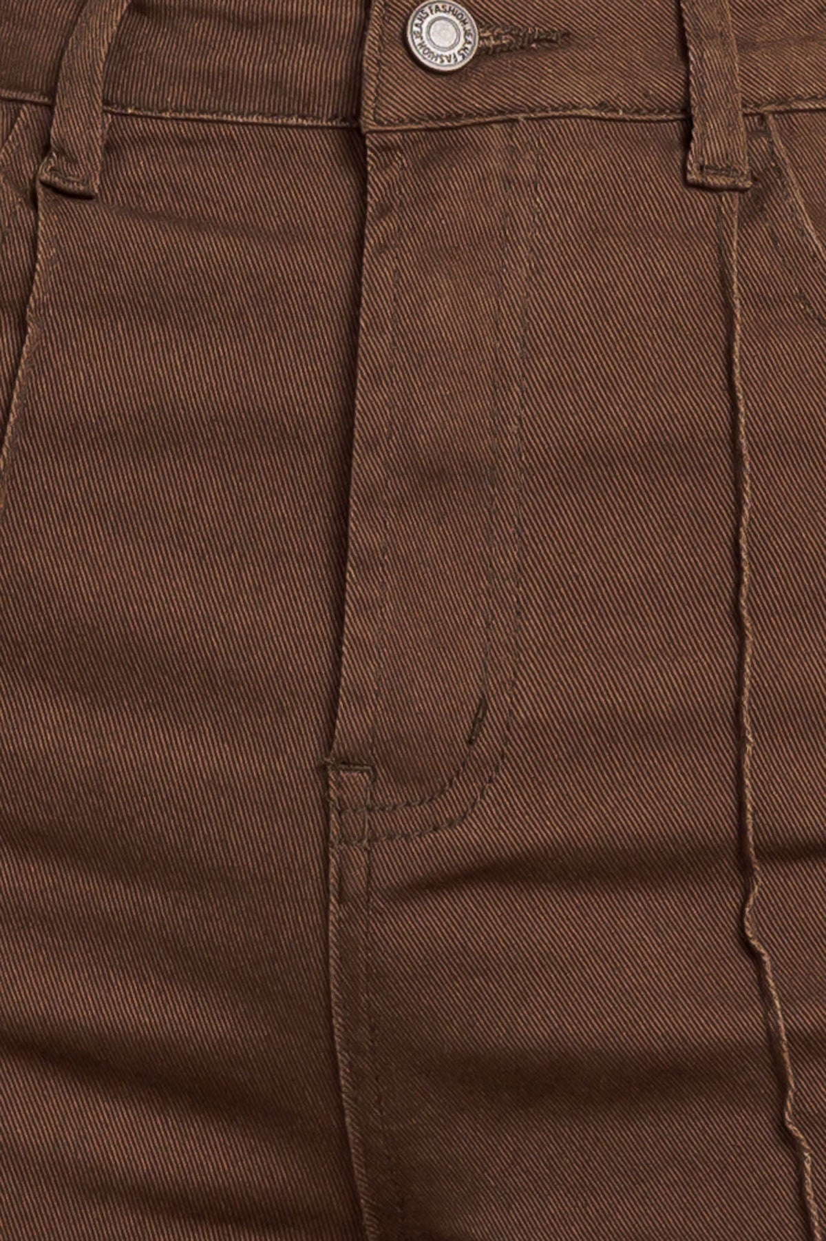 EFFORTLESS EDGE BROWN TWILL PANTS