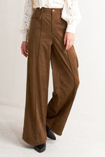 BROWN SUGAR FAUX SUEDE PANTS
