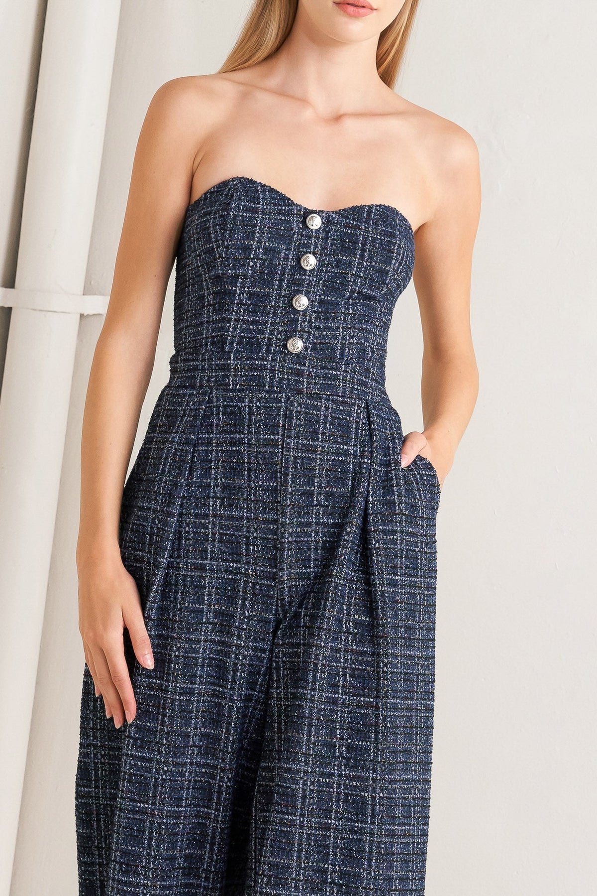 ELEGANT PARTY TWEED JUMPSUIT