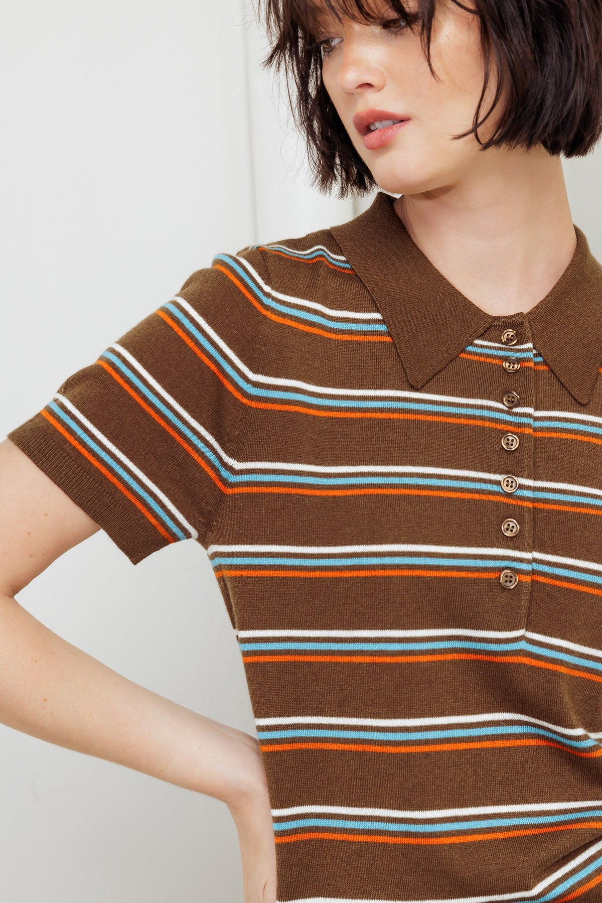 PRETTY IN PARADISE POLO TOP