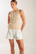THINKING ABOUT YOU KNIT TANK TOP