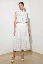 LIVE FOR US WHITE WOVEN ORGANZA TOP