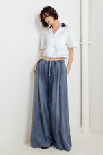 COASTAL COLLAR WOVEN CROP TOP