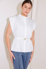 ON CLOUD NINE WHITE WOVEN TOP