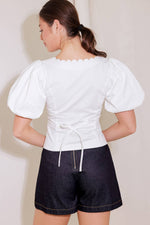 NEVER ORDINARY WHITE WOVEN TOP